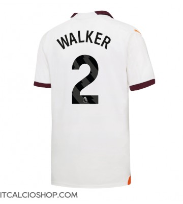 Manchester City Kyle Walker #2 Seconda Maglia 2023-24 Manica Corta